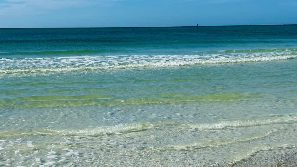 siesta key beach crystal clear water